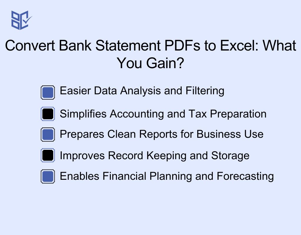 Convert Bank Statement PDFs to Excel